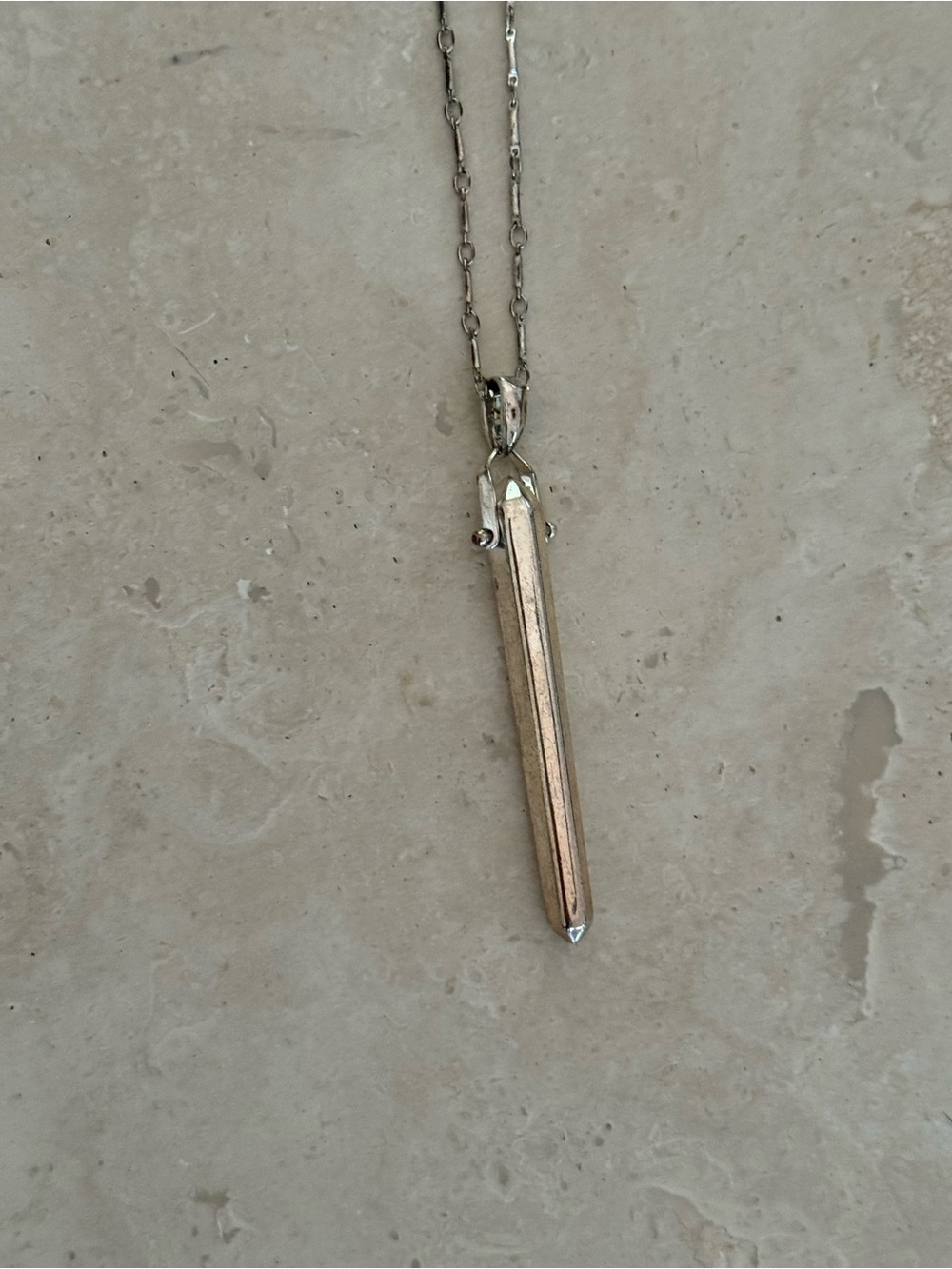 Stella & Dot Silpada Silver Bullet Pendant Necklace (as is)